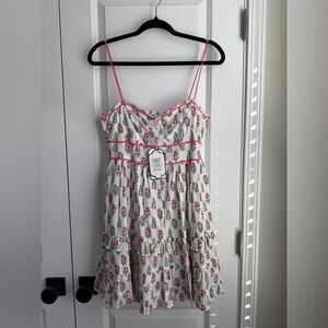 Pink City Prints Women’s Malibu Mini Dress Pink City Buta Print NWT Size Small